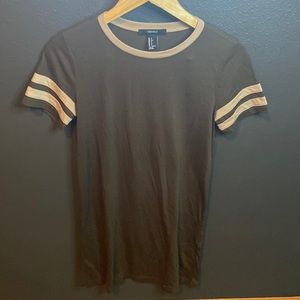 Green and tan tshirt dress